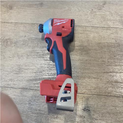 AS-IS Milwaukee 18V Lithium-Ion Compact Brushless Cordless 1/4 in. Impact Driver (Tool-Only)