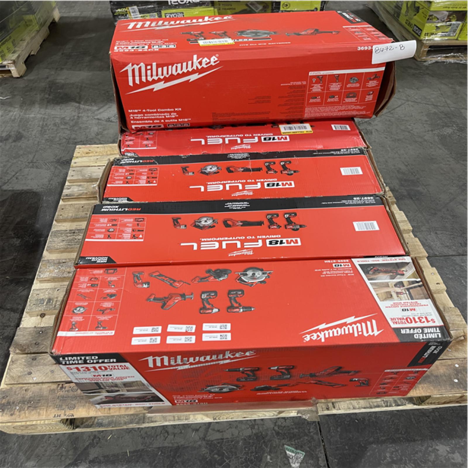 Pittston Location As-Is Power Tools Partial Truckload (13 Pallets) 8672-B