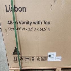 Phoenix NEW DELUXE LIVING Lisbon 48-in Sea Green Undermount Single Sink Bathroom Vanity with Carrara (SEALED)