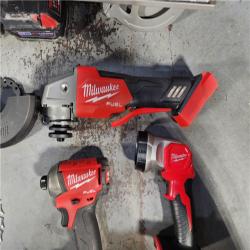 HOUSTON LOCATION - AS-IS MILWAUKEE 4 TOOL COMBO KIT W/ (2) BATTERY & CHARGER