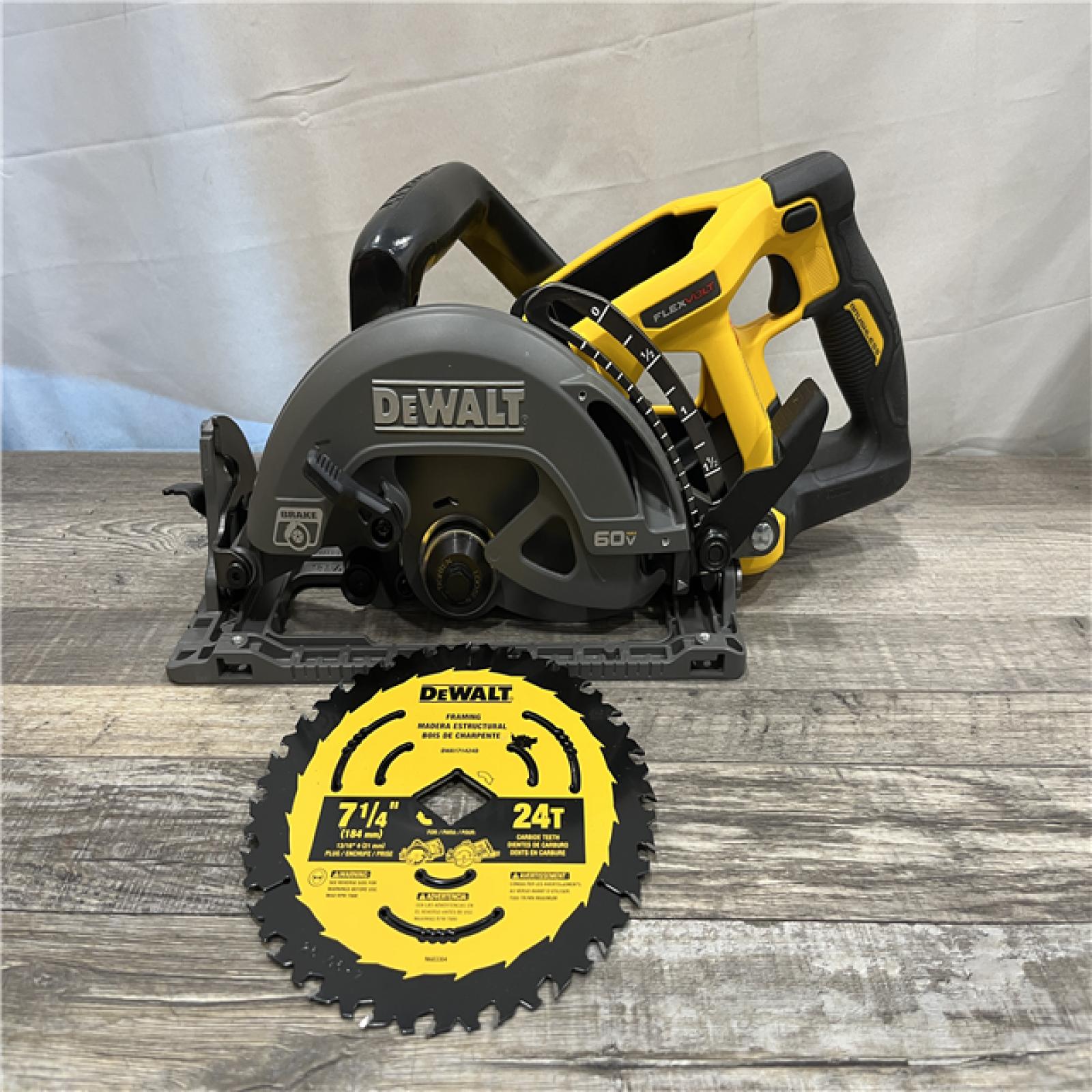 AS-IS DEWALT FLEXVOLT 60V MAX Cordless Brushless 7-1/4 in. Wormdrive Style Circular Saw (Tool Only)