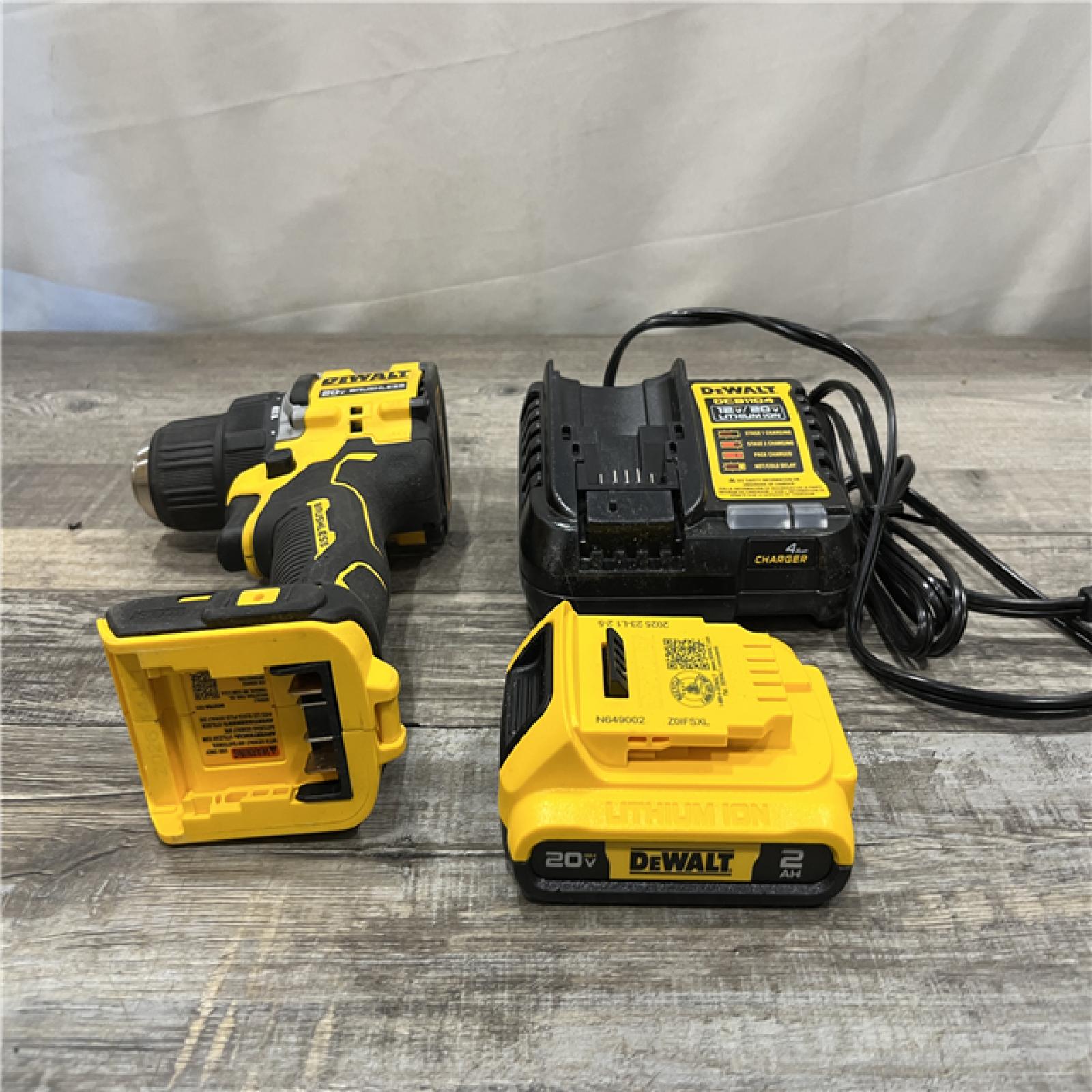 AS-IS DEWALT Atomic 20V Lithium-Ion Cordless Compact 1/2 in. Drill/Driver Kit