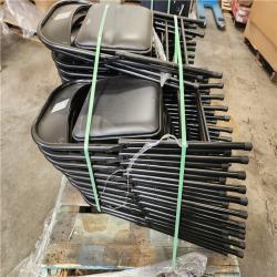 Phoenix Location HDX Black Vinyl Padded Steel Frame Folding Chair Pallet (25-Chairs)