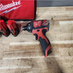 HOUSTON LOCATION - AS - IS Milwaukee 12V Lithium-Ion Cordless 1/4 in. Hex Screwdriver Kit