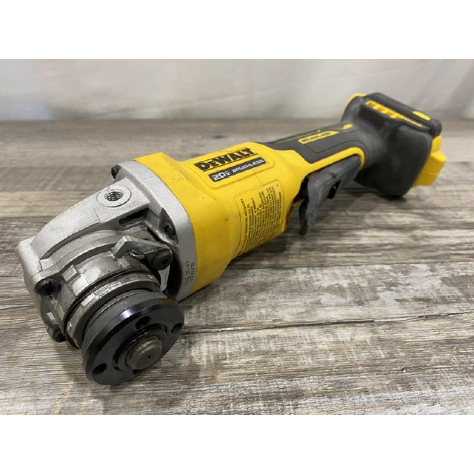 AS-IS DEWALT 20V MAX Cordless Brushless 4-1/2 in. Angle Grinder with Paddle Switch (Tool Only)