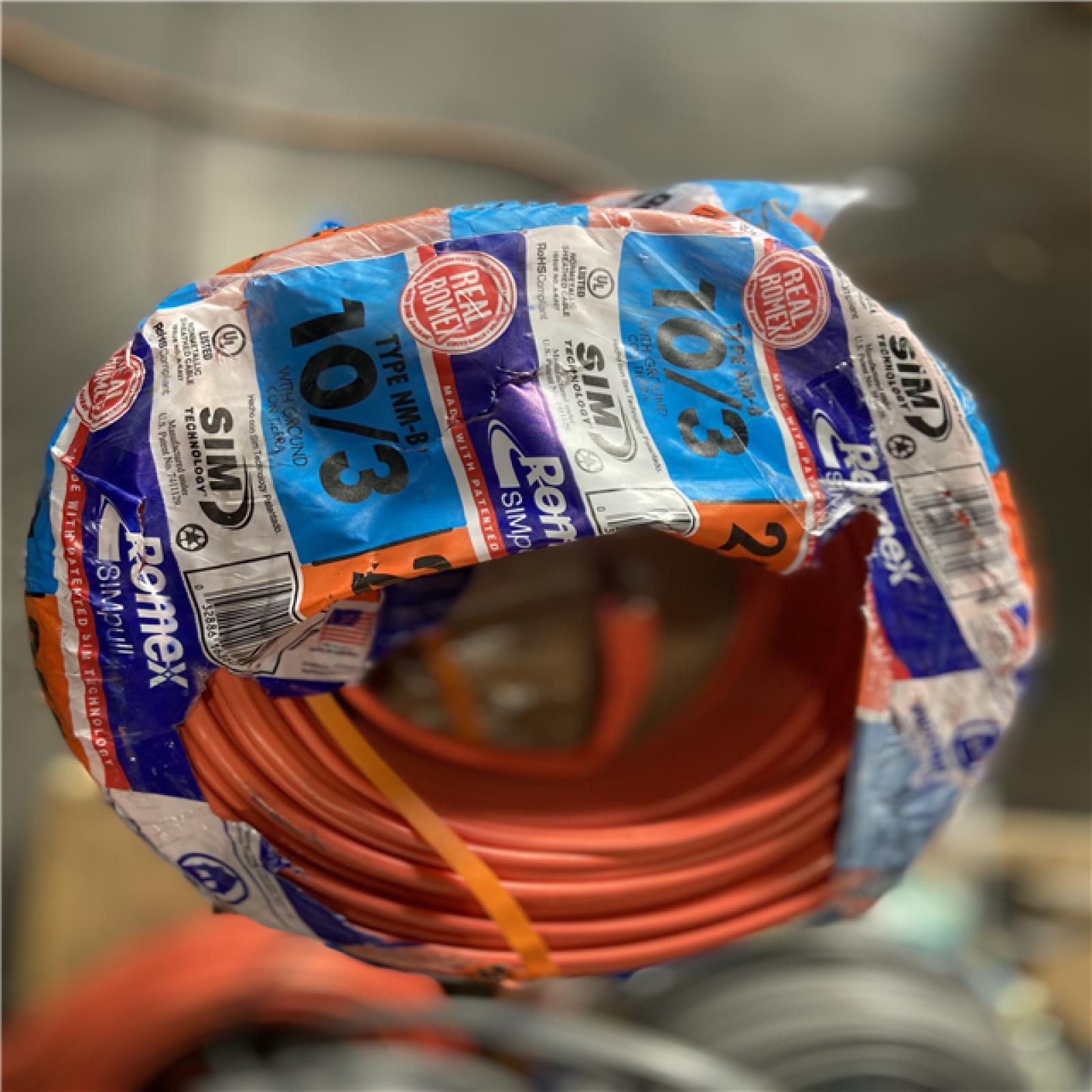 AS-IS - SOUTHWIRE 63948455 Romex Nm-B Non-Metallic Sheathed Cable with Ground  10/3  250 Ft Per Roll-2487710