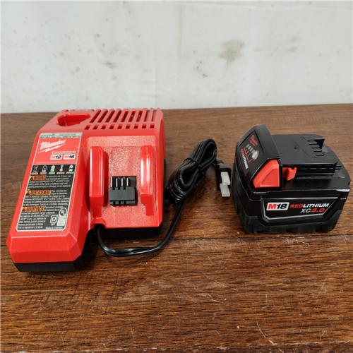 AS-IS Milwaukee M18 18-Volt Lithium-Ion XC Starter Kit w/ 5.0Ah Battery and Charger