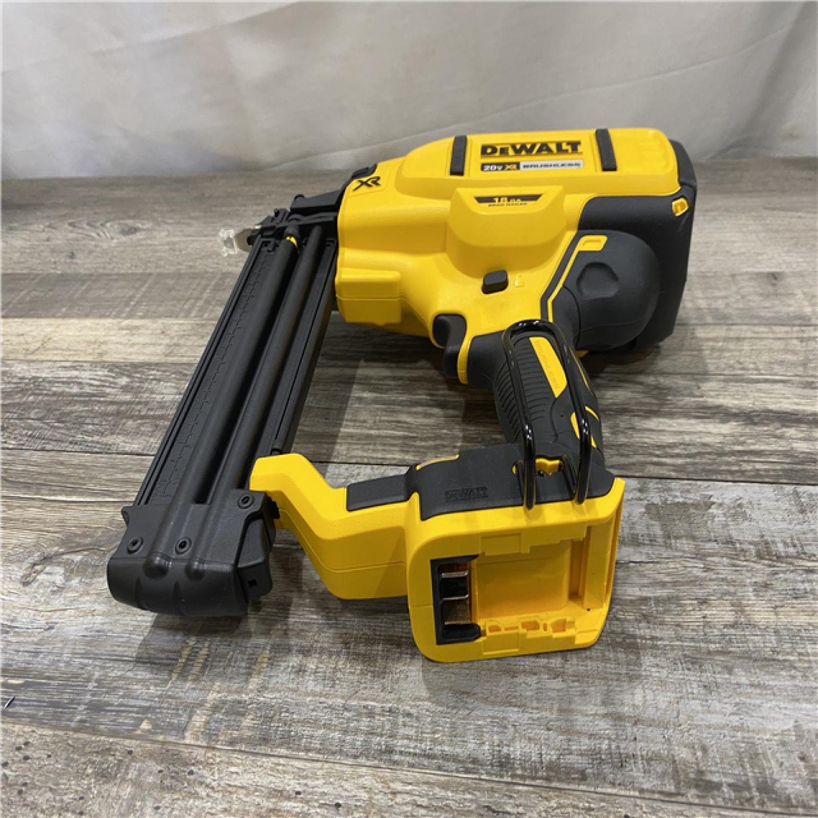 AS-IS DEWALT 20V MAX XR Lithium-Ion Electric Cordless 18-Gauge Brad Nailer (Tool Only)