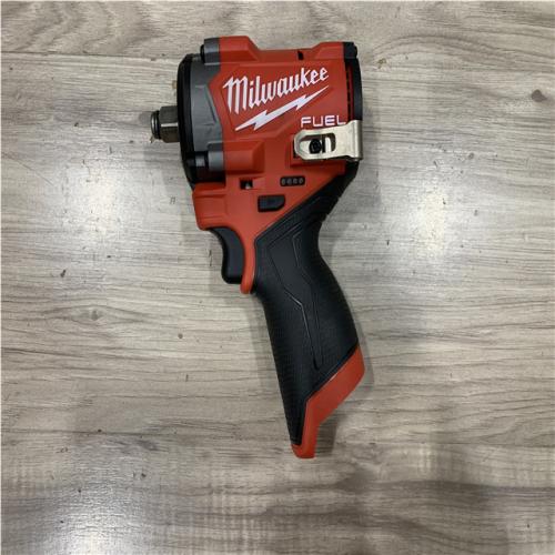 AS-IS Milwaukee FUEL 12V Lithium-Ion Brushless Cordless Stubby 1/2 in. Impact Wrench (Tool-Only)