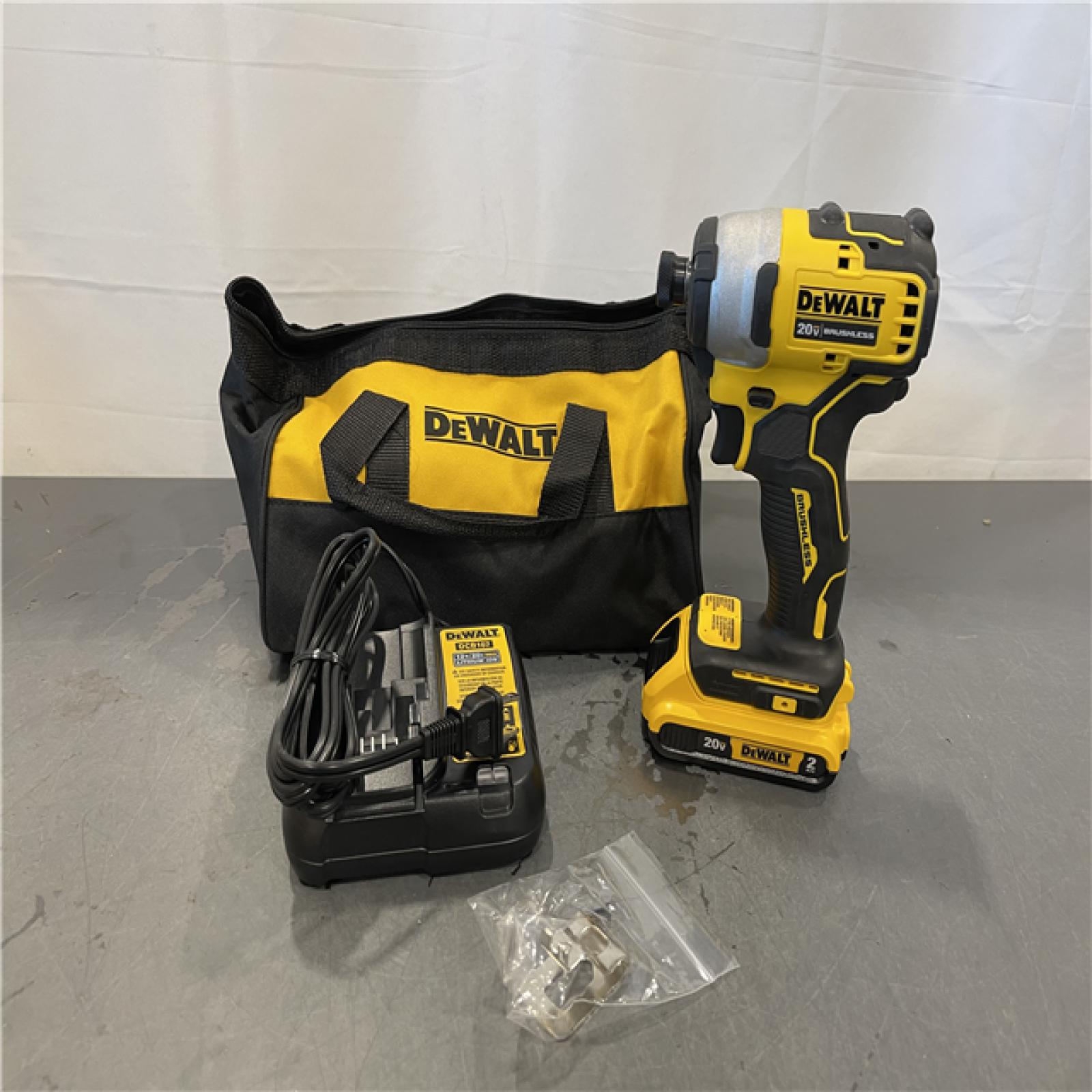AS-IS - DeWALT ATOMIC 20V Max Lithium-Ion Brushless Cordless Compact 1/4 in. Impact Driver Kit
