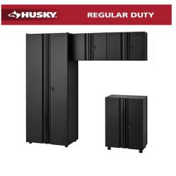 DALLAS LOCATION - Husky 4-Piece Regular Duty Welded Steel Garage Storage System in Black