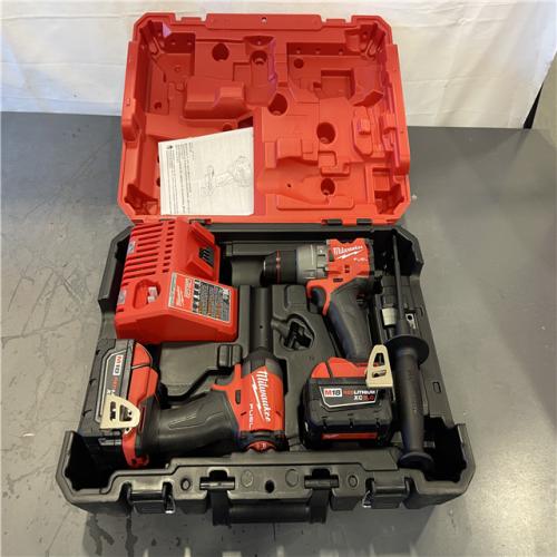 AS-IS- MILWAUKEE FUEL 18V Lithium-Ion Brushless Cordless Hammer Drill and Impact Driver Combo Kit