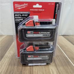 NEW! Milwaukee M18 18-Volt Lithium-Ion High Output 6.0Ah Battery Pack (2-Pack)