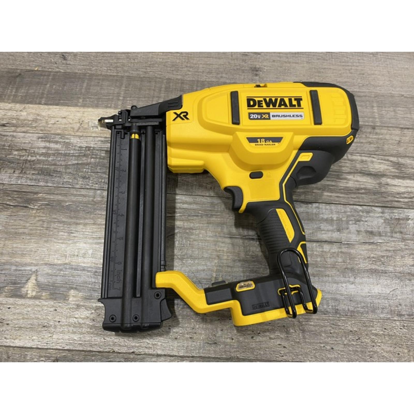 AS-IS DEWALT 20V MAX XR Lithium-Ion Electric Cordless 18-Gauge Brad Nailer (Tool Only)