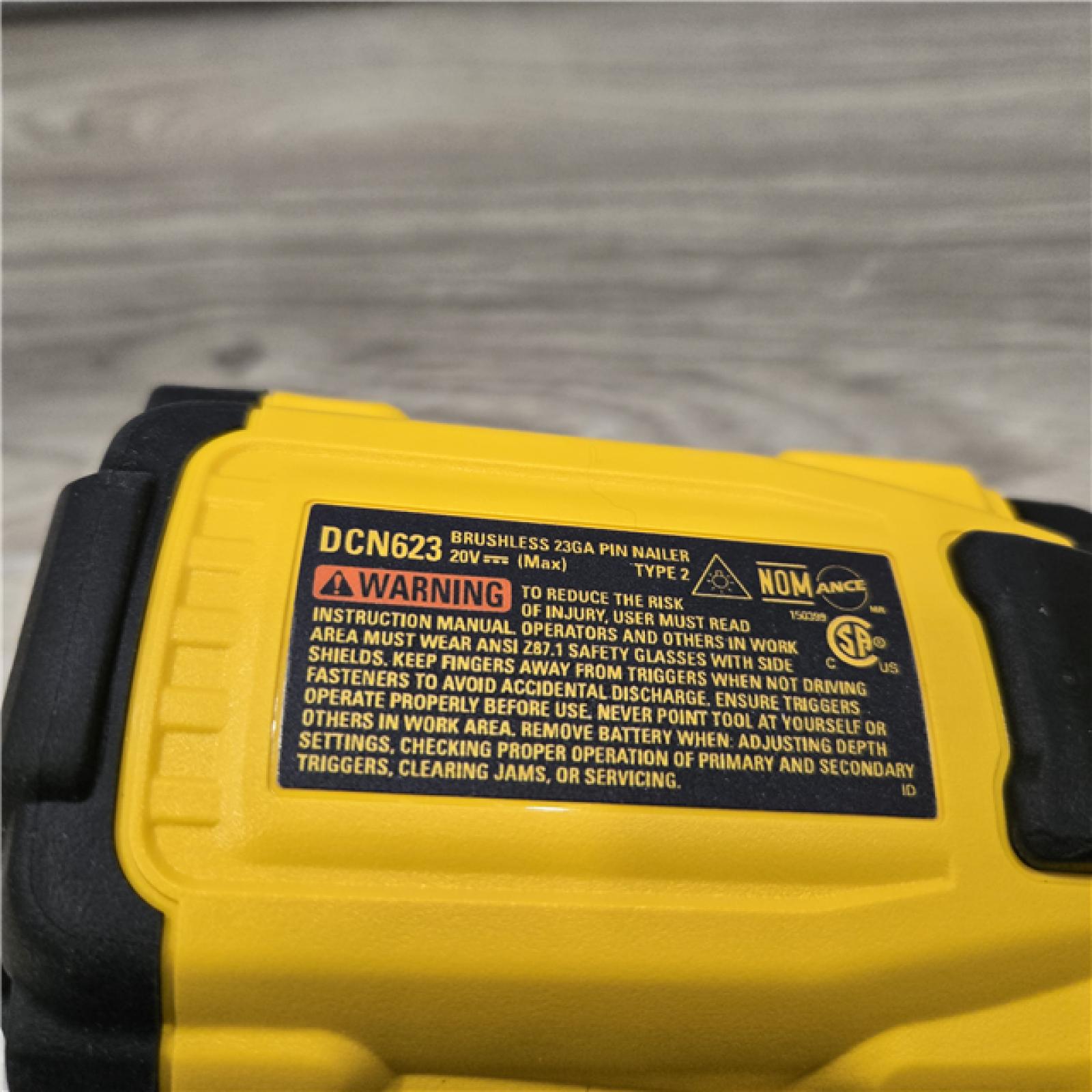 AS-IS DeWalt DCN623D1 20V MAX Atomic Cordless Pin Nailer Kit