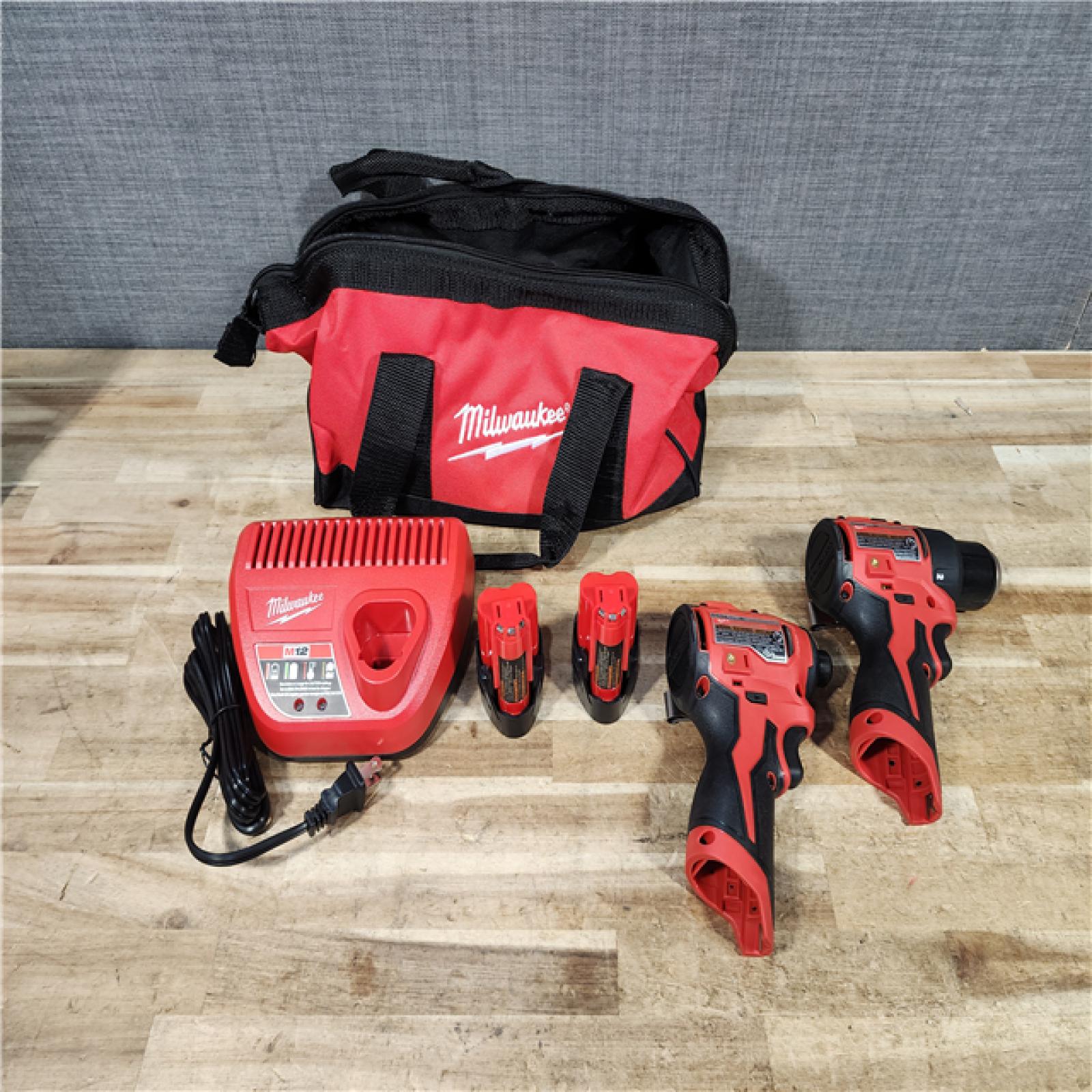 HOUSTON LOCATION - AS - IS Milwaukee 12-Volt Lithium-Ion Brushless Cordless Subcompact Drill and Impact Driver Combo Kit
