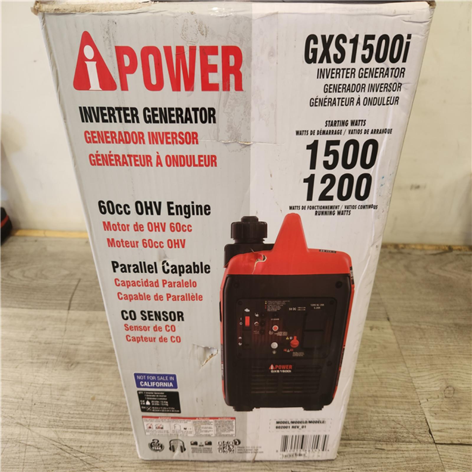Phoenix NEW A-iPower 1500-Watt Recoil Start Gasoline Powered Ultra-Light Inverter Generator with 60cc OHV Engine and CO Sensor Shutdown