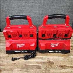 HOUSTON LOCATION - AS - IS MILWAUKEE BATTERY CHARGER PACK QTY - 2