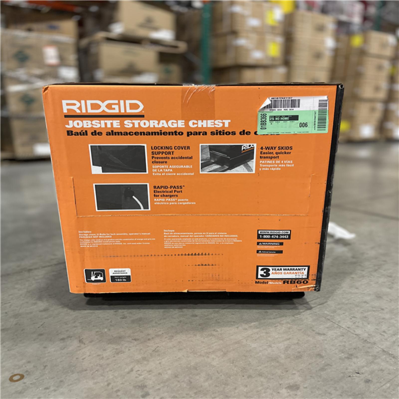 DALLAS LOCATION- RIDGID 60 in. x 24 in. Universal Storage Chest