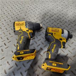 HOUSTON Location-AS-IS-DEWALT ATOMIC 20-Volt Lithium-Ion Cordless Brushless Combo Kit (4-Tool) with (2) 2.0Ah Batteries, Charger and Bag APPEARS GOOD Condition