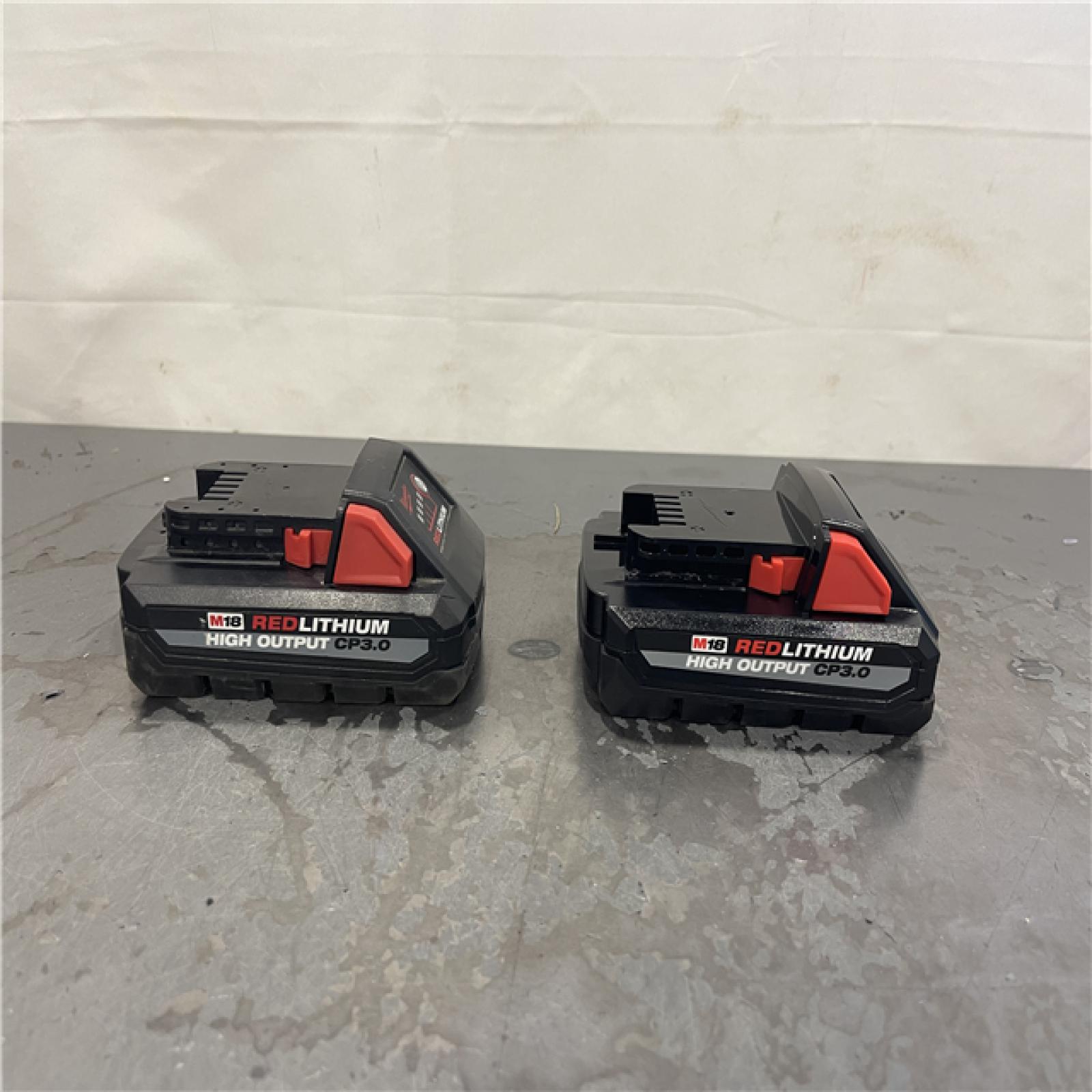 AS-IS- MILWAUKEE 18-Volt Lithium-Ion HIGH OUTPUT CP 3.0Ah Battery Pack (2-Pack)