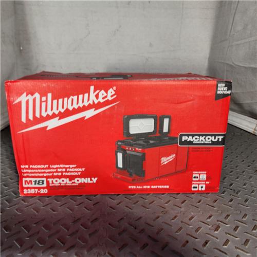 Houston location- AS-IS Milwaukee M18 PACKOUT Light/Charger