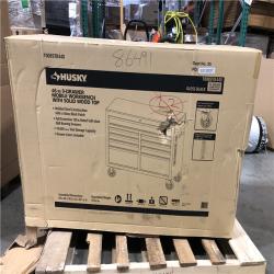 DALLAS LOCATION- Husky Tool Storage 46 in. W x 18 in. D 9-Drawer Mobile Workbench Cabinet in Gloss Black