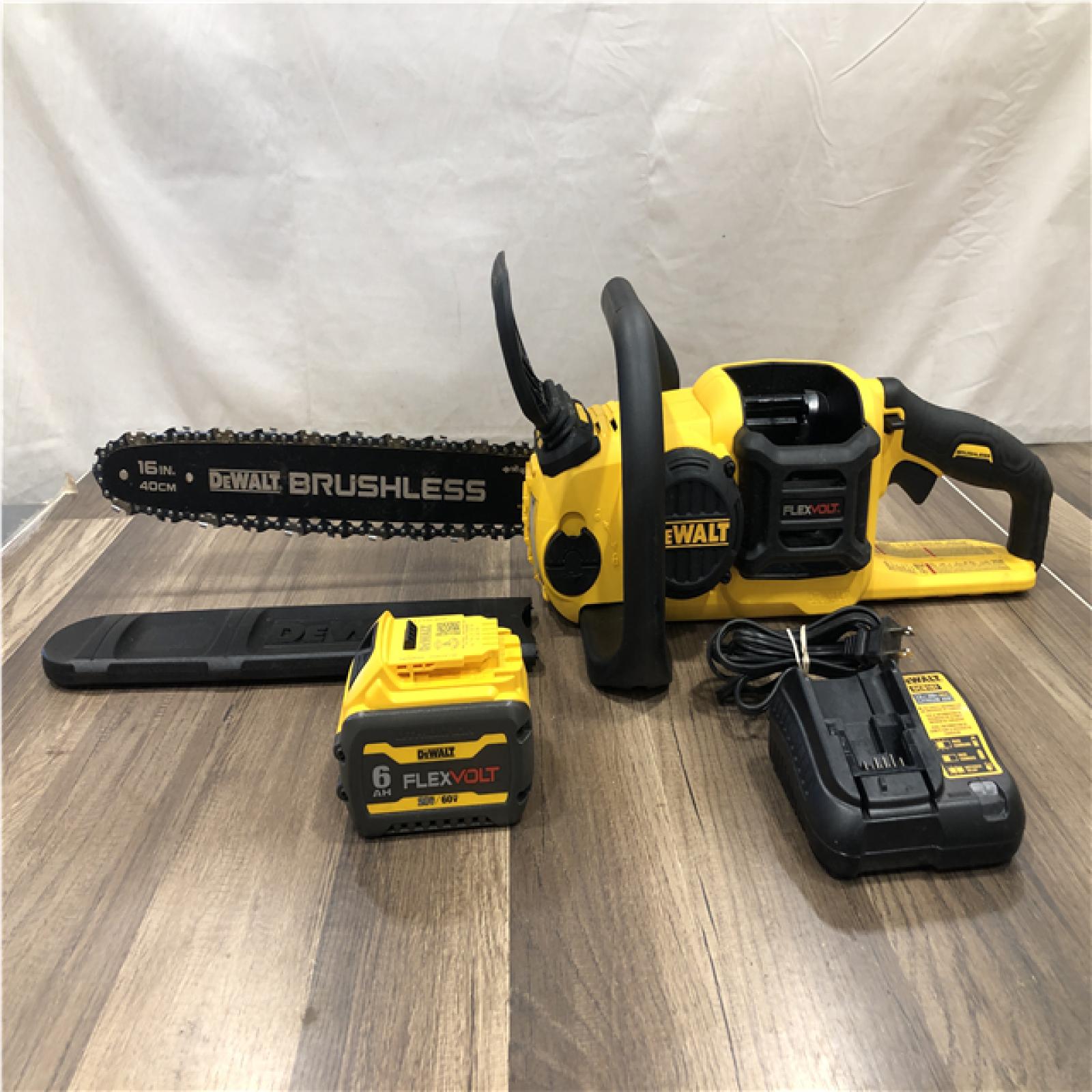 AS-IS DEWALT FLEXVOLT 60V MAX 16in. Brushless Cordless Battery Powered Chainsaw Kit