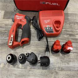 AS-IS Milwaukee FUEL 12V Lithium-Ion Brushless Cordless 4-in-1 Installation 3/8 in. Drill Driver Kit