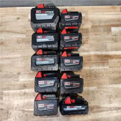 HOUSTON LOCATION - AS-IS MILWAUKEE BATTERY PACK QTY - 10