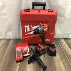 AS-IS Milwaukee  FUEL 18V Lithium-Ion Brushless Cordless 1/2 in. Hammer Drill Driver Kit