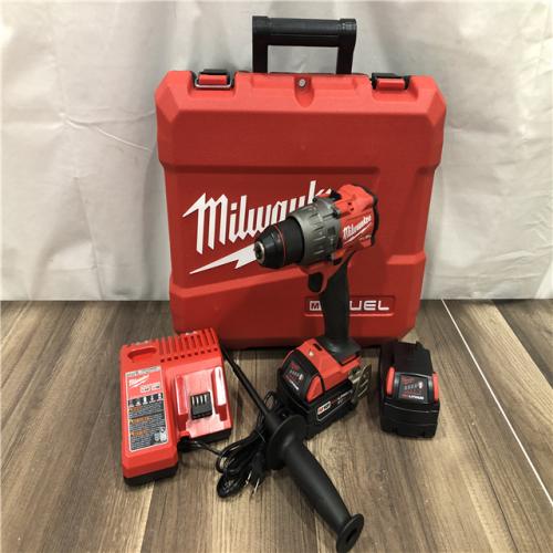 AS-IS Milwaukee  FUEL 18V Lithium-Ion Brushless Cordless 1/2 in. Hammer Drill Driver Kit