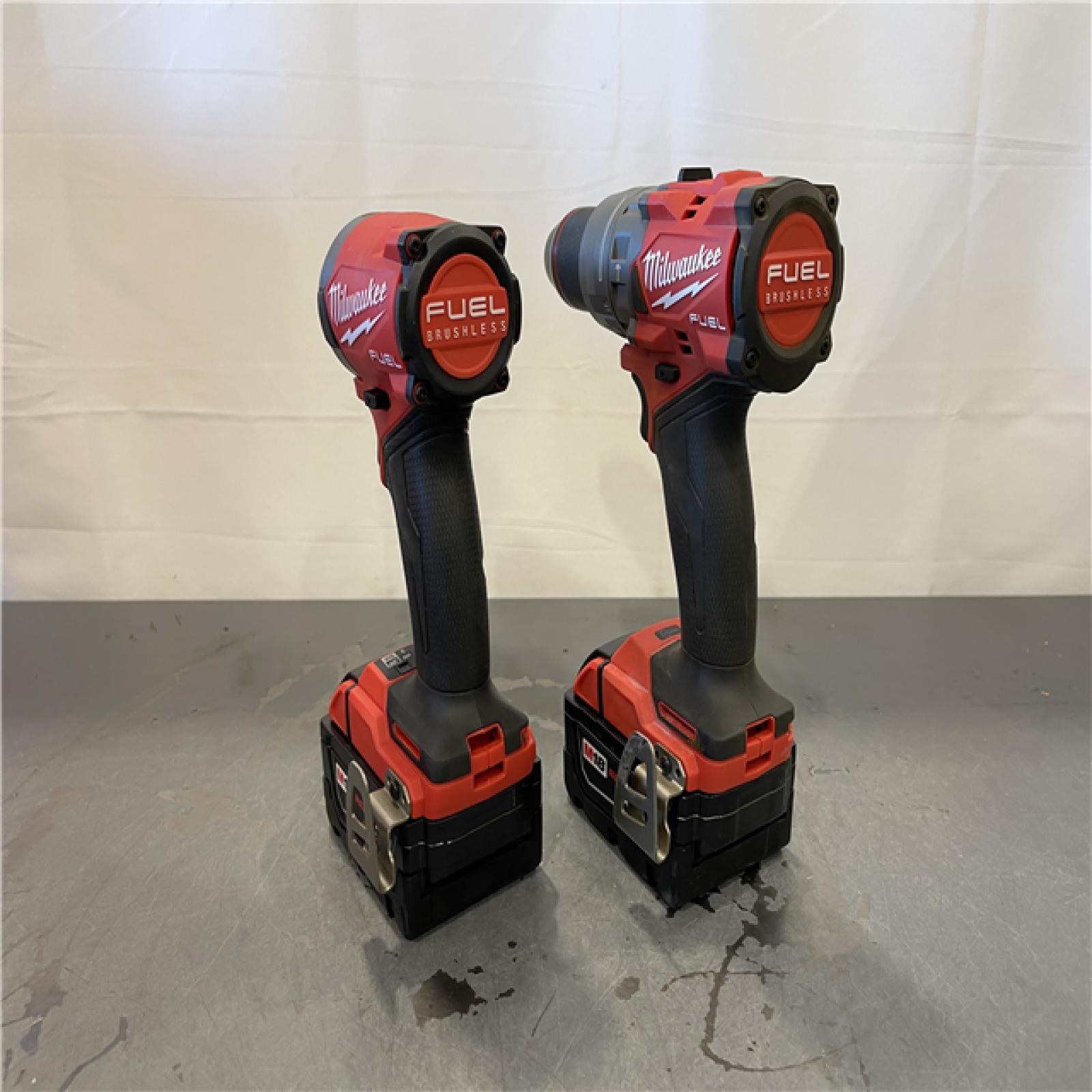 AS-IS - MILWAUKEE FUEL 18V Lithium-Ion Brushless Cordless Hammer Drill and Impact Driver Combo Kit
