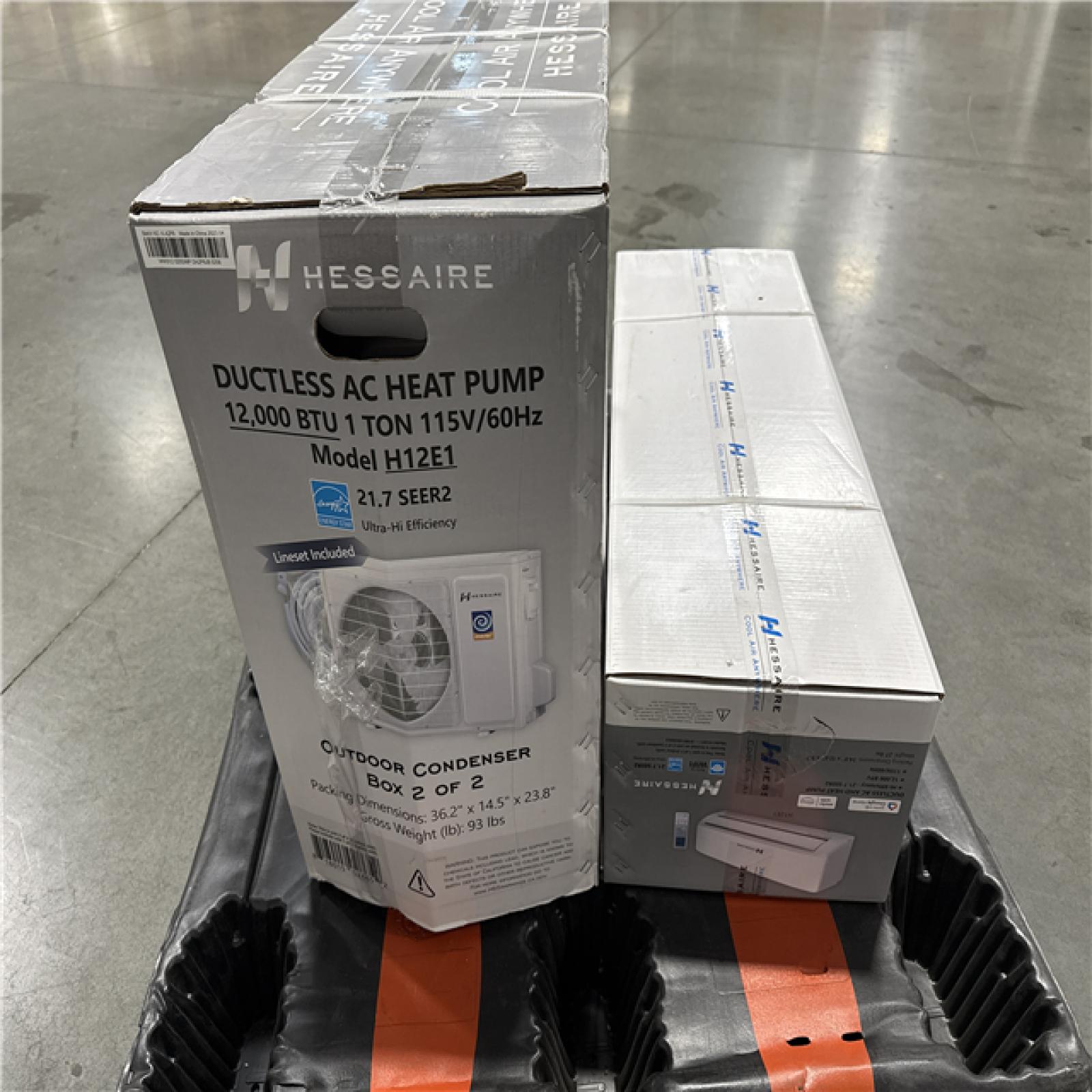 California AS-IS Hessaire Ductless AC Heat Pump (Damaged Boxes)