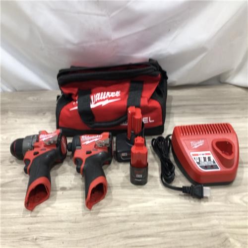 AS-IS Milwaukee M12 FUEL Cordless 2-Tool Combo Kit