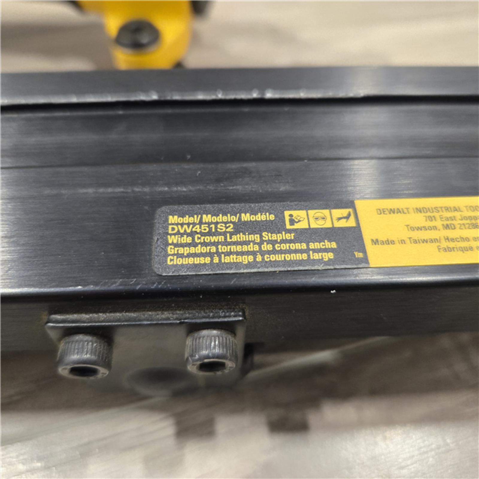 AS-IS DeWalt DW451S2 16 Gauge 1 Crown 2 Lathing Stapler
