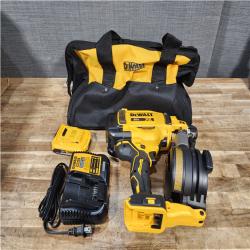 Houston Location AS-IS DEWALT 20V MAX Lithium-Ion 15-Degree Electric Cordless Roofing Nailer Kit