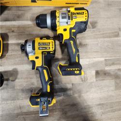 HOUSTON LOCATION - AS-IS DEWALT 20V MAX Cordless Brushless Hammer Drill/Driver 2 Tool Combo Kit with FLEXVOLT ADVANTAGE