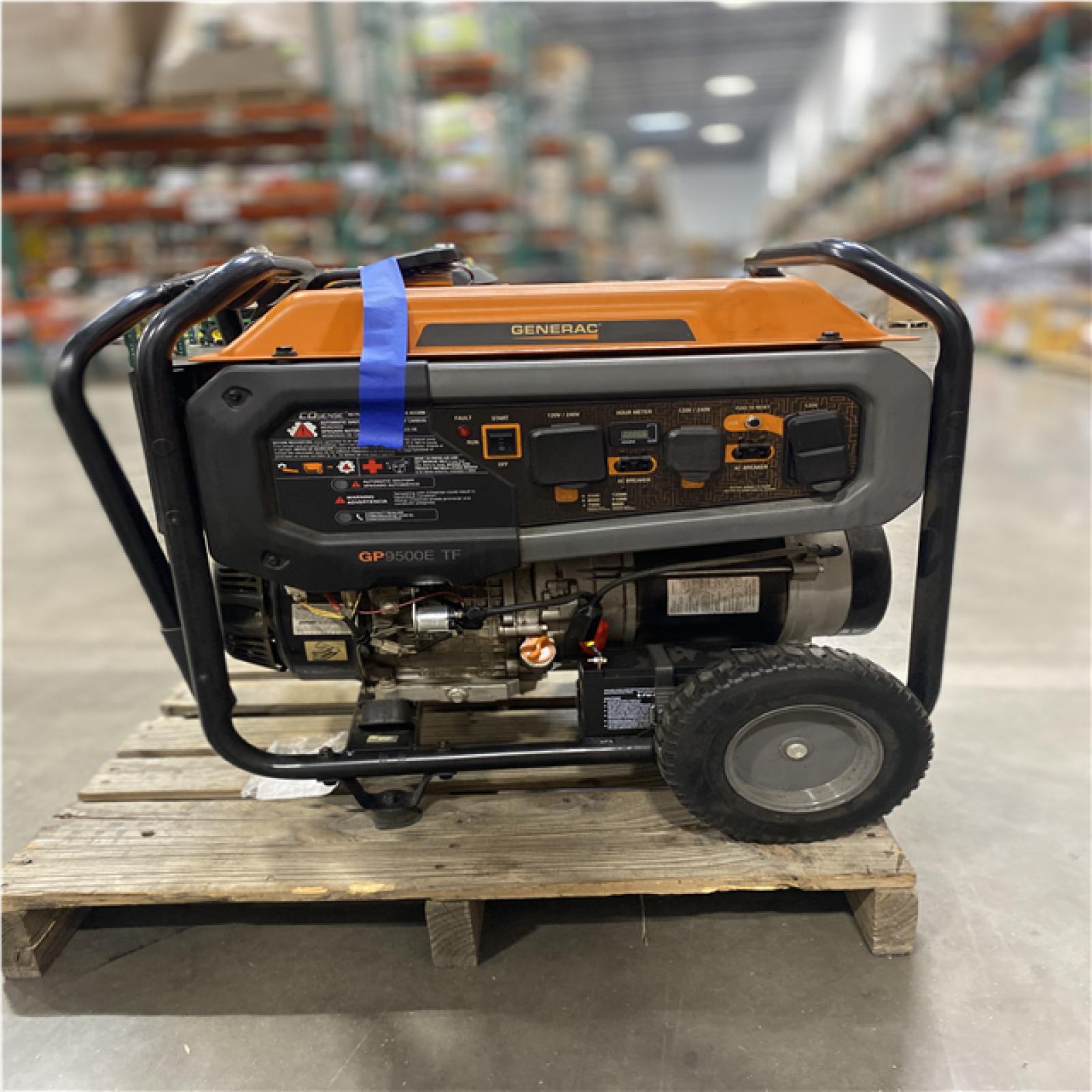 Dallas Location - As-Is Generac 12 500/9500-Watt Electric Start Tri Fuel Portable Generator