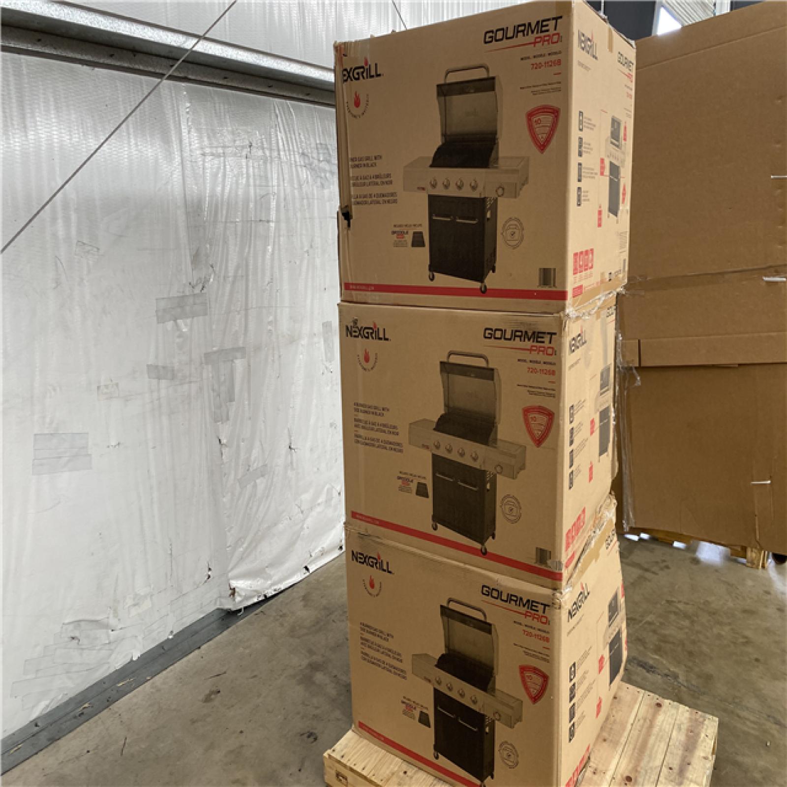 Houston Location AS IS - NexGrill 4 Burner Gas Grill with side burner