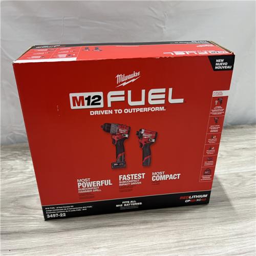 NEW Milwaukee FUEL 12-Volt Lithium-Ion Brushless Cordless Hammer Drill and Impact Driver Combo Kit