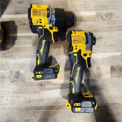 HOUSTON LOCATION - AS-IS DEWALT 20V MAX XR Hammer Drill and ATOMIC Impact Driver 2 Tool Cordless Combo Kit with (2) 4.0Ah Batteries, Charger, and Bag