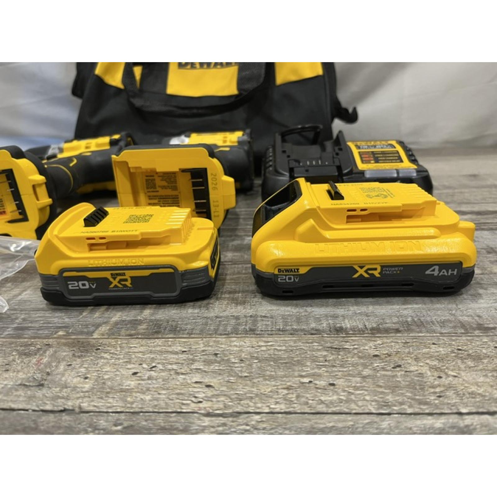 AS-IS DEWALT 20V XR Lithium-Ion Cordless 2-Tool Combo Kit