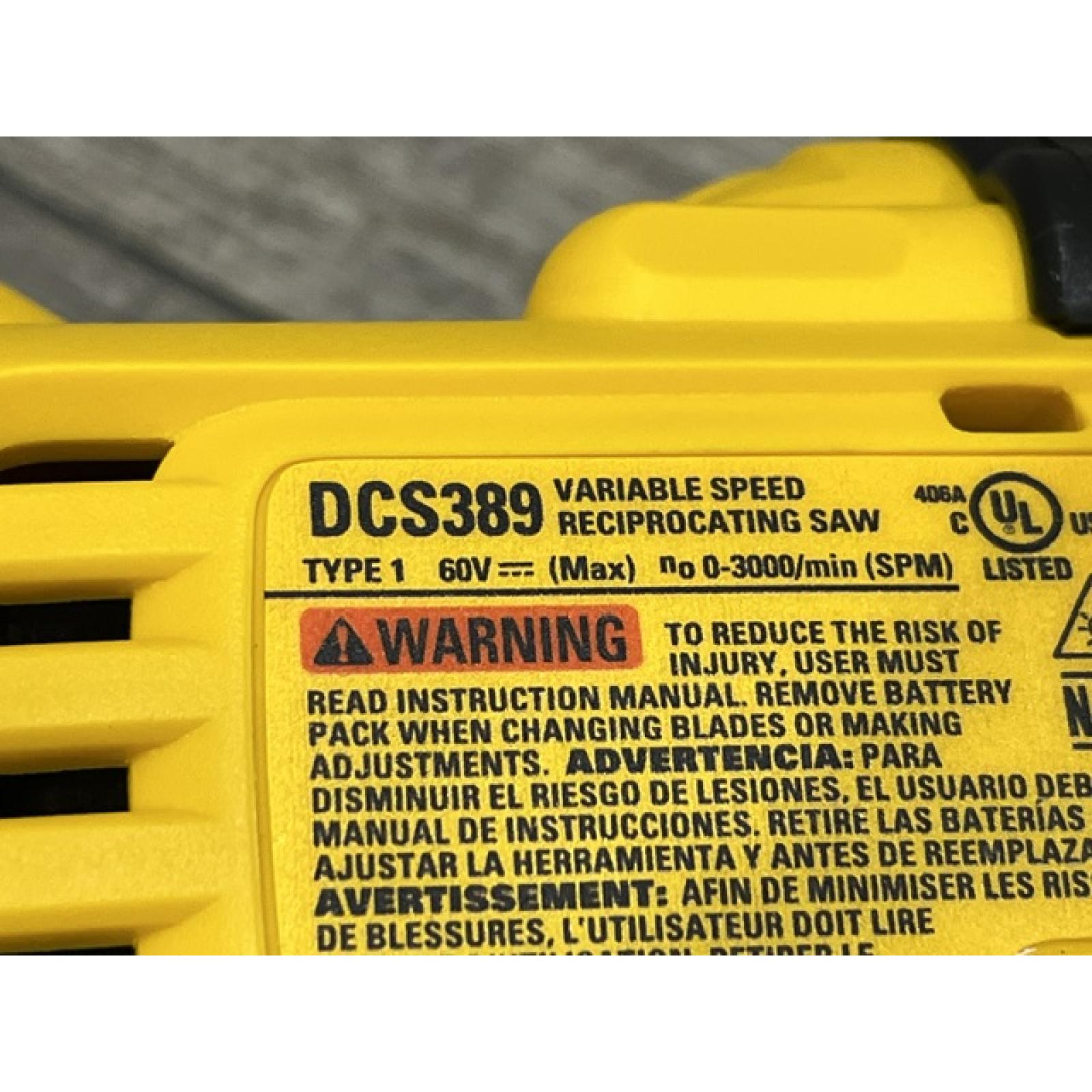 NEW - DEWALT FLEXVOLT 60V MAX Cordless Brushless Reciprocating Saw (Tool Only)