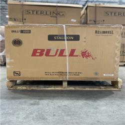 DALLAS LOCATION- NEW! BULL Stallion 4-Burner Cart Propane Grill in Stainless Steel