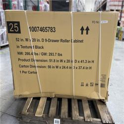 DALLAS LOCATION- AS-IS HUSKY 52IN. W x 20IN. 9 DRAWER ROLLER CABINET