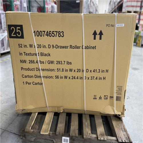 DALLAS LOCATION- AS-IS HUSKY 52IN. W x 20IN. 9 DRAWER ROLLER CABINET