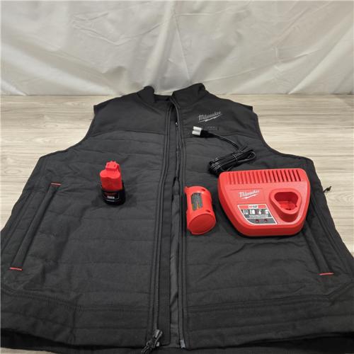 AS-IS Milwaukee Black Large M12 Heated Axis Vest Kit