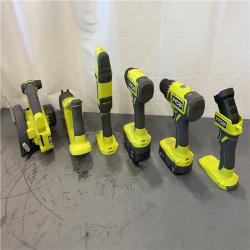 AS-IS - RYOBI ONE+ 18V Cordless 6-Tool Combo Kit