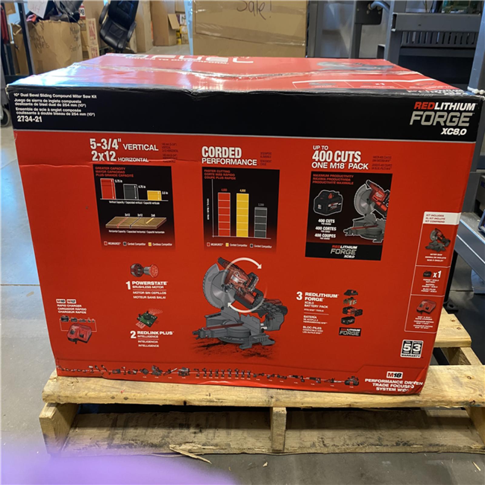 NEW - Milwaukee FUEL 18V 10 in. Lithium-Ion Brushless Cordless Dual Bevel Sliding Compound Miter Saw Kit